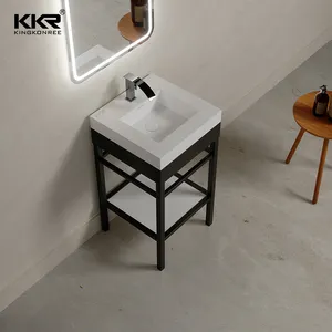 Hot Design Bathroom Sinks Resin Stone Freestanding Solid Surface Countertop Wall Hung Basins From China