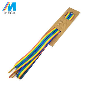 사용자 정의 인쇄 로고 무지개 다채로운 운동화 신발 끈 폴리에스터 승화 끈 리본 일상 캐주얼 운동 사용 - Product Image 2