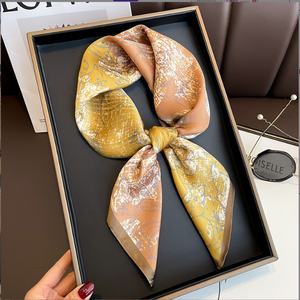 Custom Digital Printed Silk Scarf Designer Wholesale Spring New All-<b>match</b> Big Cashew Scarf - Product Image 1