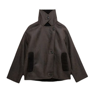Chaqueta de Maternidad de Manga Larga de Cuero Sintético de Doble Cara, Estilo Urbano, Delgada, para Invierno, Estilo Europeo Americano - Product Image 5