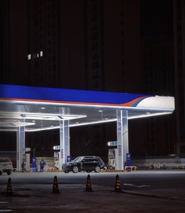 Struktur baja konstruksi stasiun bensin untuk kanopi kualitas tinggi pabrikan baja Cina bangunan komersial - Product Image 2