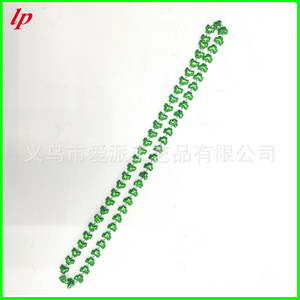 St Patrick's Day Shamrock Necklace Green <b>Plastic</b> Costume Accessory Party Decoration - Product Image 2