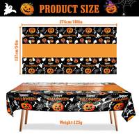 Nappe de table jetable en plastique à imprimé moderne pour Halloween, motif citrouille, fantôme, squelette, rectangulaire, pour fête