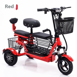 2025nuovo modello elettrico a tre posti triciclo <span class=keywords><strong>per</strong></span> uso domestico piccolo Scooter elettrico <span class=keywords><strong>per</strong></span> biciclette leggere - Product Image 4