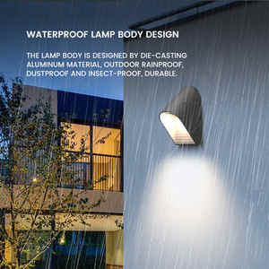 Appliques murales blanches saillantes pour la décoration intérieure et extérieure moderne : Appliques murales pour couloir et entrée - Product Image 6