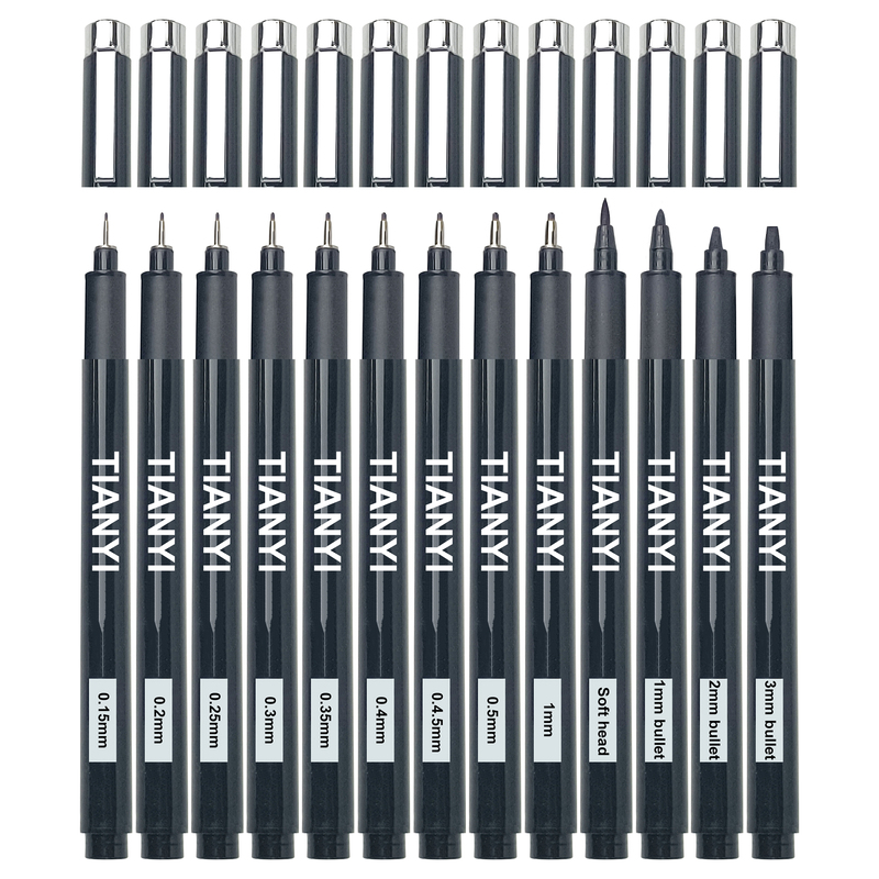 13pcs Pigment Liner Micron Ink Marker