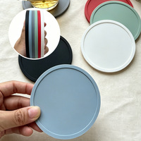 Sous-verre de cuisine isolant en silicone, style nordique 2D/3D, diamètre 10 cm, épaisseur 3 mm, imprimé UV, couleur personnalisée, vente en gros OEM