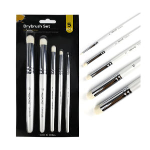 OEM 5 Tamaños Drybrush Hobby Detalle Juego de pinceles de pintura Pincel seco para Arte Avanzado y profesional Pintura al óleo de acuarela en miniatura - Product Image 1