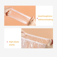 Housse Alimentaire Jetable de Qualité Alimentaire, Sac de Conservation pour Fruits et Légumes, Bols et Tasses, Sac de Maintien au Frais Élastique en Plastique Transparent Minimaliste pour Cuisine