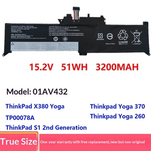 Batterie d'ordinateur portable 01AV432 pour Lenovo ThinkPad X380 Yoga 370 51Wh, batterie de remplacement, CE RoHS, vente en gros, approvisionnement en vrac - Product Image 6