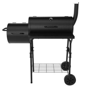 Parrilla Ahumadora de Carbón 2 en 1 con Caja de Fuego Lateral y Termómetro, Ahumador para Barbacoa al Aire Libre para Jardín - Product Image 4