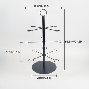 Porte-verres suspendu en acier carbone style nordique pour gobelets et cocktails – Idéal mariages, restaurants, banquets - Product Image 4