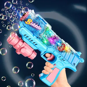 Pistola a bolle elettrica per bolle di sapone per bambini con musica e luce