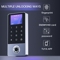 Système de contrôle d'accès par empreintes digitales RFID de haute qualité DC12V IP66 étanche Tuya Wifi 13,56 MHz avec lecteurs de cartes d'accès LCD en métal