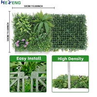 Mur végétal artificiel en panneaux synthétiques avec fausses fleurs et feuilles, mur vert suspendu pour mariages, en matériaux artificiels