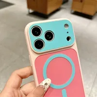 Coque de téléphone magnétique à blocs de couleur bonbon pour iPhone 18 17 Pro Max 16 15 14 Plus 13 Pro 14 15 16 17