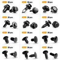 HE01 240 pièces – Clips de fixation en plastique pour pare-chocs arrière et ailes de voiture, en boîte
