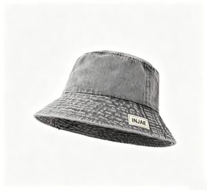 Sombrero de Lona INJAE Unisex, Color Sólido, Casual, Primavera/Verano, con Logotipo en la Borde, para Adultos - Product Image 1