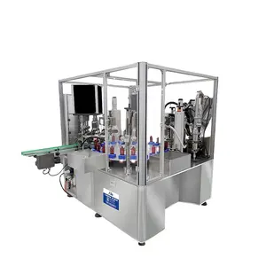 High precision low noise sound rotary lotion cream filling production machine fits for filling the hand sanitizer shampoo