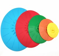 5 Résistant À la chaleur Micro-ondes Silicone couvercles pour les Bols, Plaque, Pots, Casseroles de Cuisson, Au Four