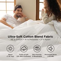 Couette en plumes King Size toutes saisons |   Meuble de rangement de luxe certifié Downpass pour hôtel, 8 compartiments d'angle