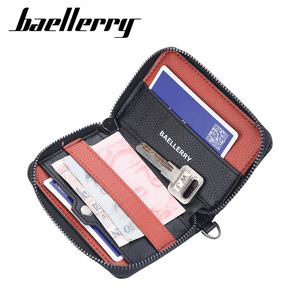 กระเป๋าสตางค์ผู้ชาย Baellerry ช่องใส่บัตรหลายช่อง ซิปหนัง PU สีดำ สีน้ำตาลกาแฟ สีพื้น ลายนูน ใช้ได้ทุกวัน - Product Image 2