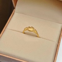 Bague ouverte en cuivre plaqué or Hello Kitty mignonne, design nœud de dessin animé, bijoux pour femme, pour mariage, usage quotidien, cadeau, assortiment décontracté