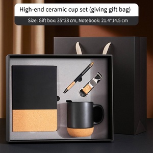 2026 Business Gift Set With Cork Notebook Pen Mug And Bottle Opener In Blue And Brown Design Exquisite Office Promotion Kit - Product Image 6