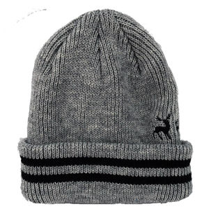 Elk 3D Embroidery Thick Warm Unisex <b>Beanie</b> Hat Super Soft Lining Travel Appropriate 100% Acrylic Knitted Cuffed <b>Slouch</b> - Product Image 1