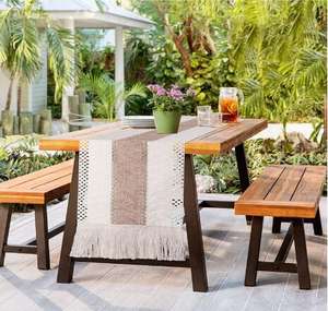 Runner da tavolo in macramè caldo Runner da tavolo in tela naturale in stile rustico con nappe Runner da tavolo da pranzo Boho in <span class=keywords><strong>pizzo</strong></span> di cotone - Product Image 6