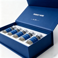 Ensemble de flacons de peptides personnalisés avec marque, 5 flacons de 2 à 10 ml, avec boîte et étiquettes imprimées sur mesure