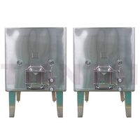 Réservoir de fermentation de vin en acier inoxydable de qualité alimentaire 1000L 1500L 2000L réservoir de mélange ouvert à dessus plat capacité variable