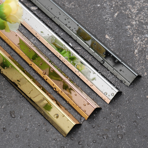 Fabricant de profilés de <span class=keywords><strong>carrelage</strong></span> en acier inoxydable poli moderne, en forme de L, pour les coins, bande décorative, installation facile - Product Image 5