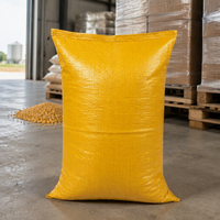 Sac d'emballage en PP tissé jaune pour maïs