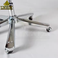 Base de chaise de bureau chromée 5 étoiles en métal, pieds pivotants à cinq poutres, robuste, en aluminium et acier, remplacement conforme à la norme BIFMA