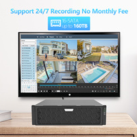Enregistreur Vidéo Réseau 128 Canaux 3U 16 Ports SATA HDD H.265+ Prise en Charge 32MP Détection de Mouvement Intelligente Alarmes IA Surveillance CCTV NVR