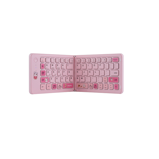 Hot Sale Portable Slim Folding Mini Keyboard Foldable BT Wireless Rechargeable Travel Keyboard for Android Laptop Tablet