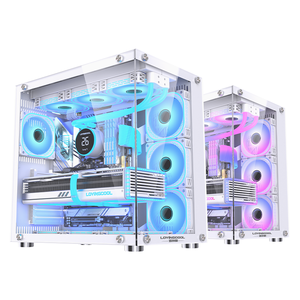 Lovingocool eSports mát PC ATX kính cường lực trường hợp máy tính với cung cấp điện bầu không khí đầy màu sắc chơi game tháp kim loại trường hợp SPCC - Product Image 2