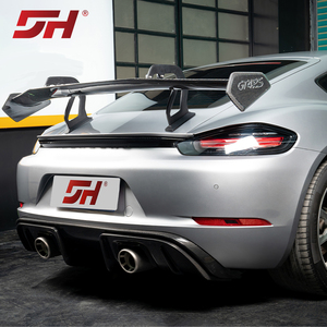 Vente flash - Aileron arrière en fibre de carbone sèche <span class=keywords><strong>GT4</strong></span> RS adapté à la <span class=keywords><strong>Porsche</strong></span> 718 Cayman 981/982 2012-UP - Product Image 4