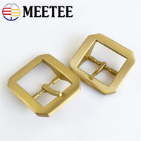 MeeTee AP273 Boucle de ceinture en cuir Boucle ardillon réglable en laiton Boucle ardillon décorative de haute qualité pour ceinture pour hommes