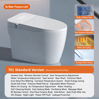 WC intelligent monobloc avec chasse automatique, siège chauffant et réservoir intégré pour salle de bain moderne