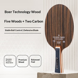 Technologie Boer Iron Knife Wood Ebony Dalbergia, plaque de fond de raquette de <span class=keywords><strong>tennis</strong></span> de table à cinq couches, type de contrôle défensif, technologie 5 couches - Product Image 3