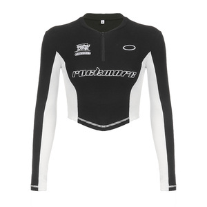 T-shirt Y2K a Maniche Lunghe con Stampa Grafica Stile Meccanico HANO, Top Aderente alla Moda per Donna - Product Image 6