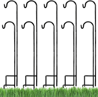Robuster Metall-Schäferhaken für den Außenbereich, Garten-Vogelfutterspender-Stange, Hängepflanzenhalter, Laterne, Solarleuchte, Hochzeits-Dekorationsstab