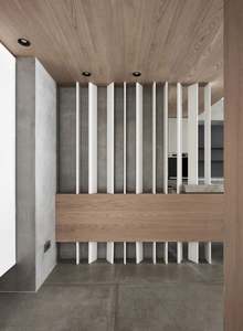 Armoire à portes en bois, une porte, écran de séparation, style moderne et luxueux, crème, verre, séparation de salon - Product Image 2