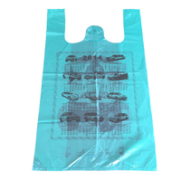 Sacs en plastique jaunes en PEHD robustes avec impression de motif maison pour supermarchés et emballages alimentaires d'exposition
