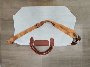 Sacs fourre-tout en toile de coton ODM/OEM personnalisés de style italien avec bretelles pour la plage et l'extérieur - Product Image 5