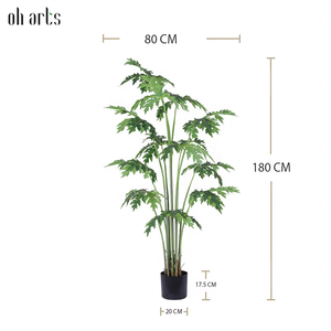 OH nghệ thuật nhà máy bán buôn cây nhân tạo trong chậu thực sự tìm kiếm nhân tạo monstera đu đủ nhà máy cho ngoài trời trong nhà - Product Image 2