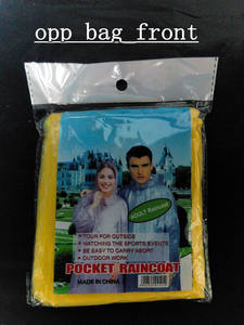 PE <span class=keywords><strong>Raincoat</strong></span> Emergência Poncho Plástico Impermeável Transparente Descartável Adulto <span class=keywords><strong>Raincoat</strong></span> com Punho Elástico e Capuzes Drawstring - Product Image 5