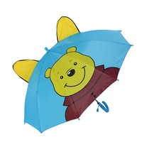Parapluie droit pour enfants, motif animaux mignons de dessin animé, avec oreilles, protection solaire, LOGO personnalisé, cadre en acier 3D, polyester pongé, 8 baleines en plastique